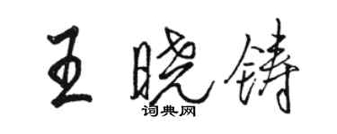 駱恆光王曉鑄行書個性簽名怎么寫