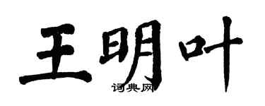 翁闓運王明葉楷書個性簽名怎么寫