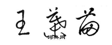 駱恆光王葉苗草書個性簽名怎么寫