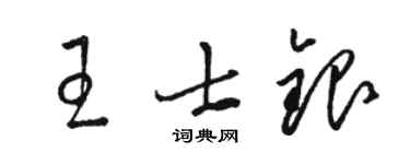 駱恆光王士銀草書個性簽名怎么寫