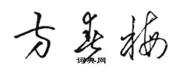 駱恆光方春梅草書個性簽名怎么寫