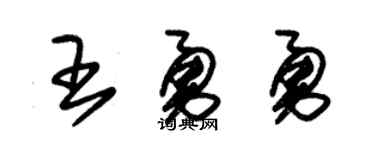 朱錫榮王勇勇草書個性簽名怎么寫