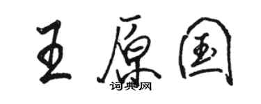 駱恆光王原國行書個性簽名怎么寫