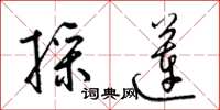 梁錦英採蓮草書怎么寫