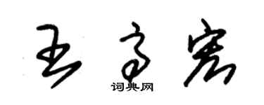 朱錫榮王高宏草書個性簽名怎么寫