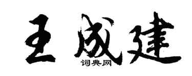 胡問遂王成建行書個性簽名怎么寫