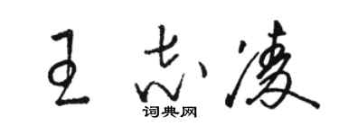 駱恆光王志凌草書個性簽名怎么寫