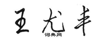駱恆光王尤豐行書個性簽名怎么寫