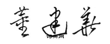 駱恆光董建華草書個性簽名怎么寫