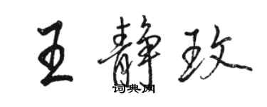 駱恆光王靜玫行書個性簽名怎么寫