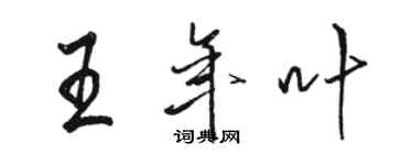 駱恆光王年葉行書個性簽名怎么寫