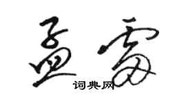 駱恆光孟雷草書個性簽名怎么寫