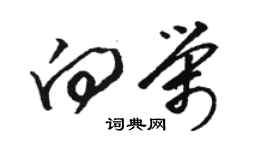 駱恆光向榮草書個性簽名怎么寫