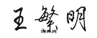 駱恆光王繁明行書個性簽名怎么寫