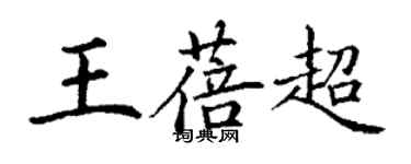 丁謙王蓓超楷書個性簽名怎么寫