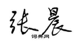 曾慶福張晨行書個性簽名怎么寫