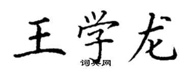 丁謙王學龍楷書個性簽名怎么寫