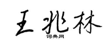 王正良王兆林行書個性簽名怎么寫