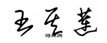 朱錫榮王其蓮草書個性簽名怎么寫