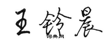 駱恆光王鈴晨行書個性簽名怎么寫