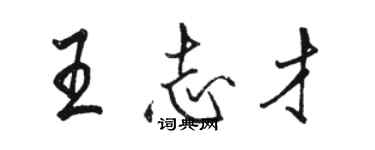 駱恆光王志才行書個性簽名怎么寫