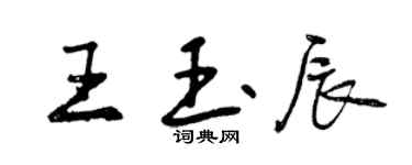 曾慶福王玉辰行書個性簽名怎么寫