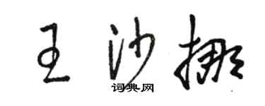 駱恆光王沙挪草書個性簽名怎么寫