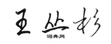 駱恆光王叢杉行書個性簽名怎么寫