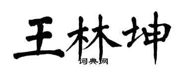 翁闓運王林坤楷書個性簽名怎么寫