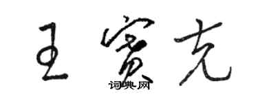 駱恆光王賽克草書個性簽名怎么寫