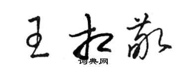 駱恆光王相敬草書個性簽名怎么寫