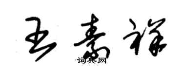 朱錫榮王素祥草書個性簽名怎么寫