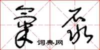 王冬齡氣泵草書怎么寫