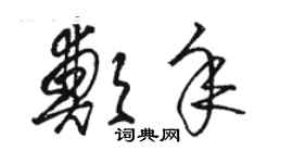 駱恆光鄭年草書個性簽名怎么寫