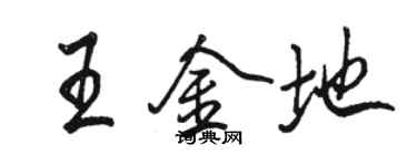 駱恆光王金地行書個性簽名怎么寫