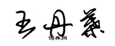 朱錫榮王丹葉草書個性簽名怎么寫