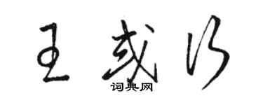 駱恆光王或行草書個性簽名怎么寫