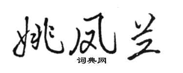 駱恆光姚鳳蘭行書個性簽名怎么寫