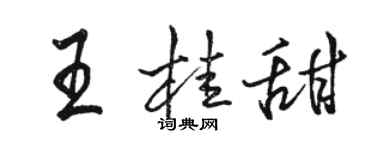 駱恆光王桂甜行書個性簽名怎么寫