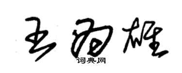朱錫榮王為雄草書個性簽名怎么寫