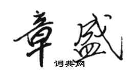 駱恆光章盛行書個性簽名怎么寫