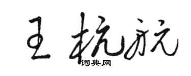 駱恆光王杭航草書個性簽名怎么寫