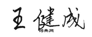 駱恆光王健成行書個性簽名怎么寫