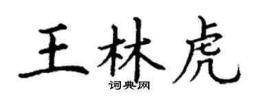 丁謙王林虎楷書個性簽名怎么寫