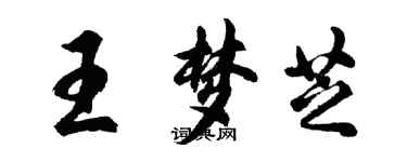 胡問遂王夢芝行書個性簽名怎么寫