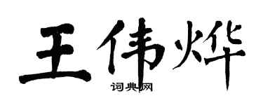 翁闓運王偉燁楷書個性簽名怎么寫