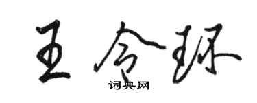 駱恆光王令環行書個性簽名怎么寫