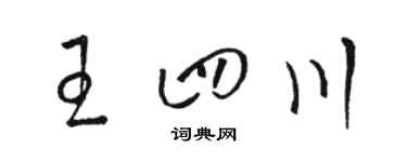 駱恆光王四川草書個性簽名怎么寫