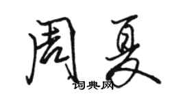 駱恆光周夏行書個性簽名怎么寫