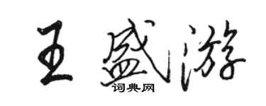 駱恆光王盛遊行書個性簽名怎么寫